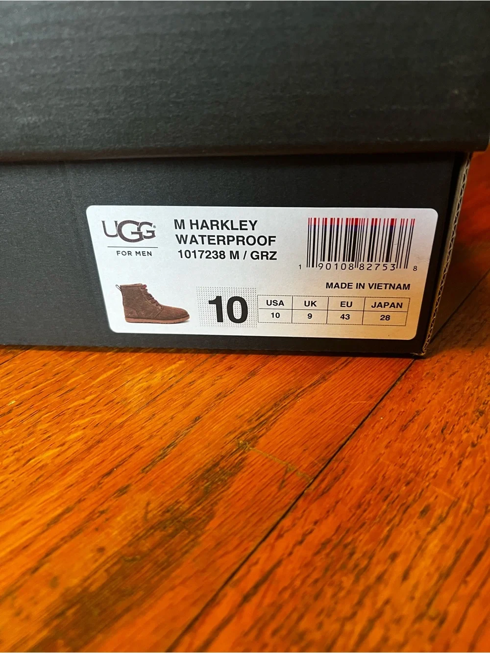 UGG Men's Brown Leather Chukka Boots with Red Laces (w/ additional brown laces)